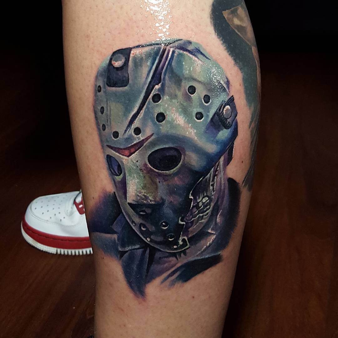 Jason Tattoo on Leg