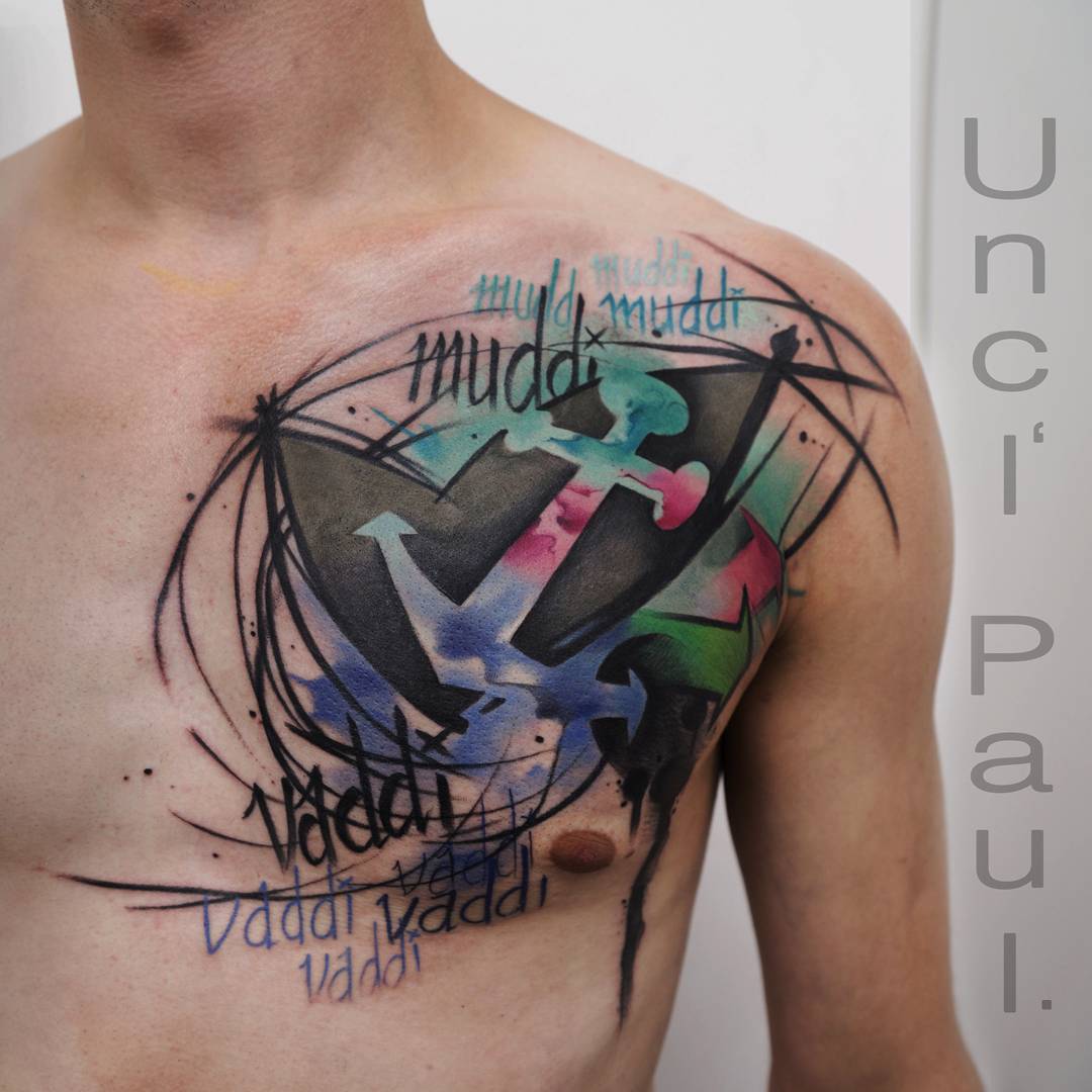 Anchor Abstract Tattoo