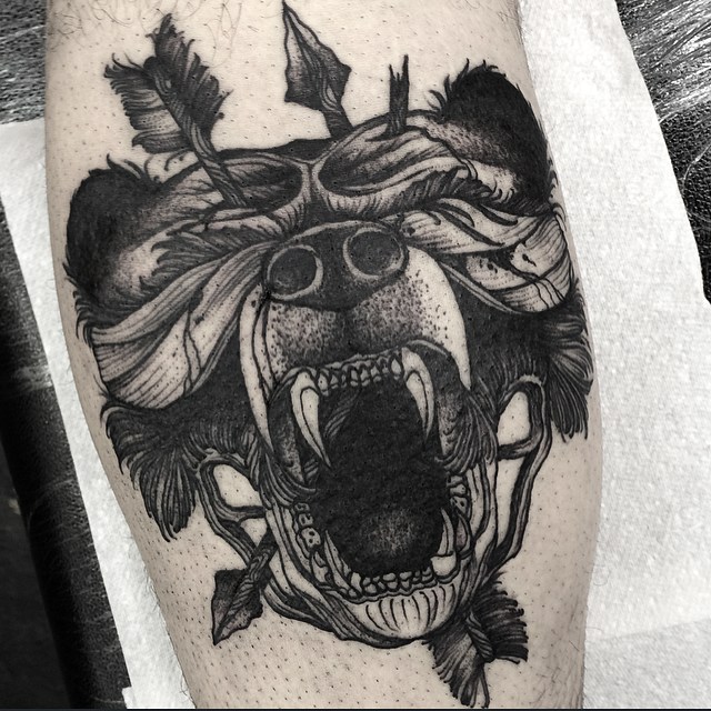 Bear Head Tattoo