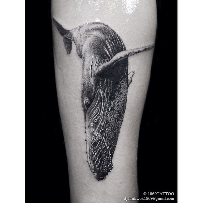 Blue Whale Tattoo on Arm