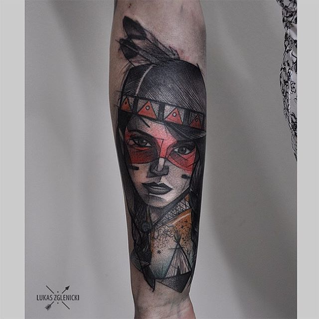 Indian Girl Tattoo