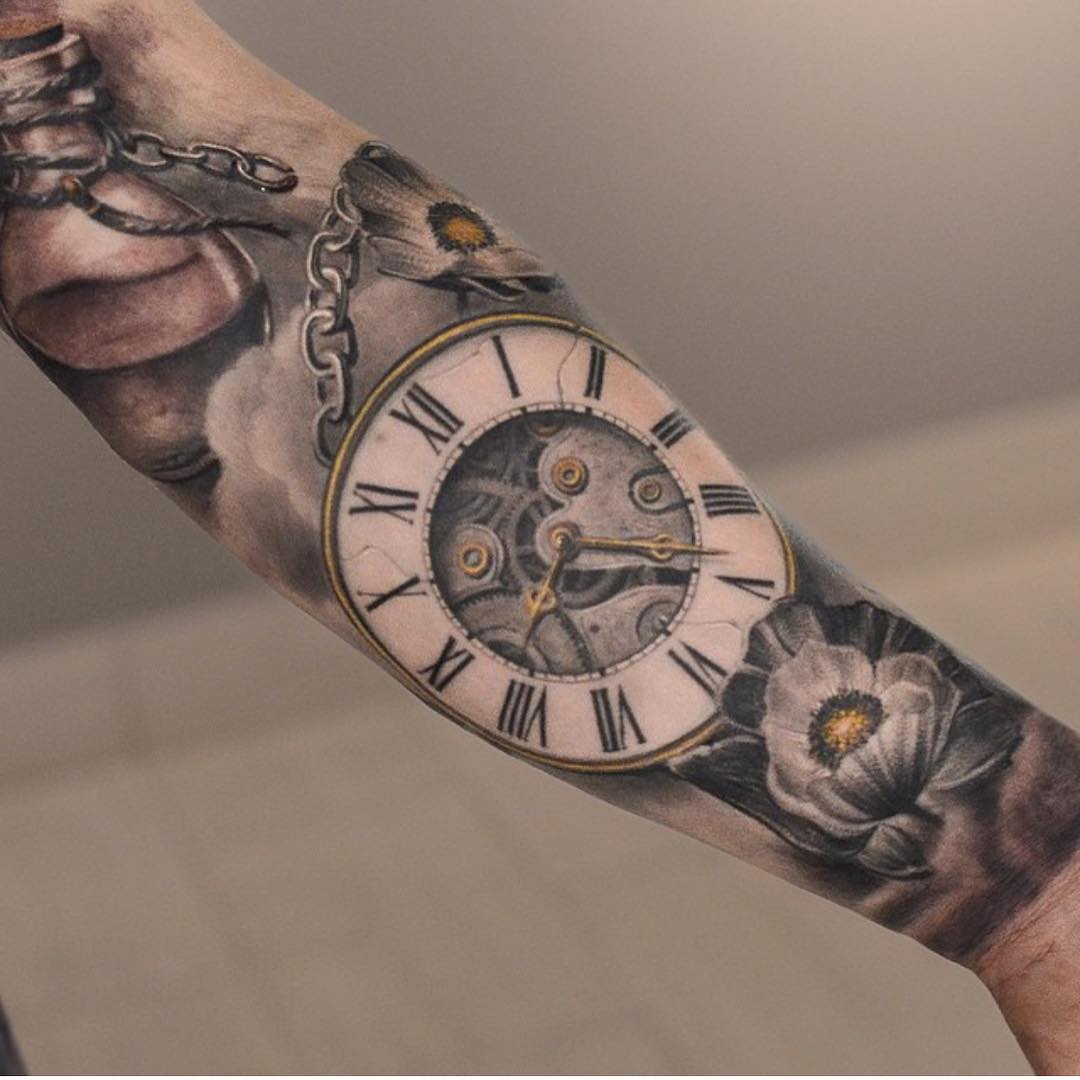 Clock Face Tattoo