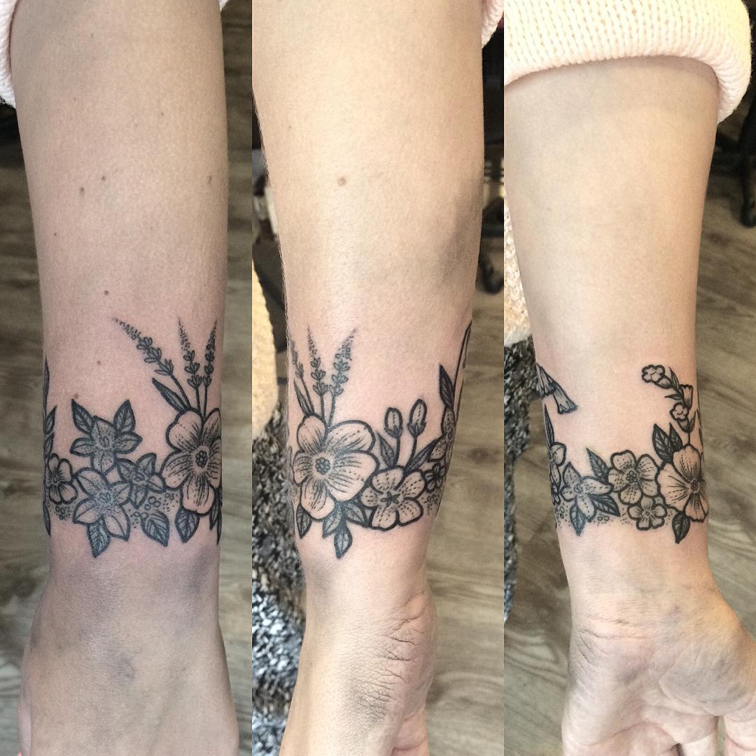 Flower Tattoos on Wrist