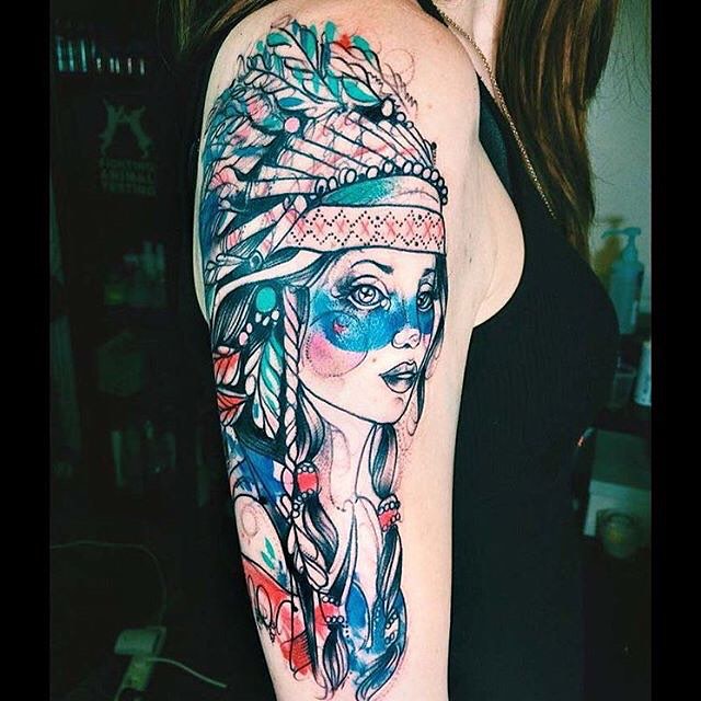Indian Tattoo Girl