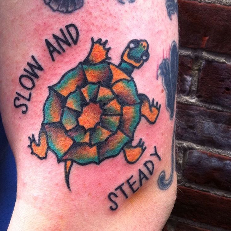 Slow and Steady Turtle Tattoo