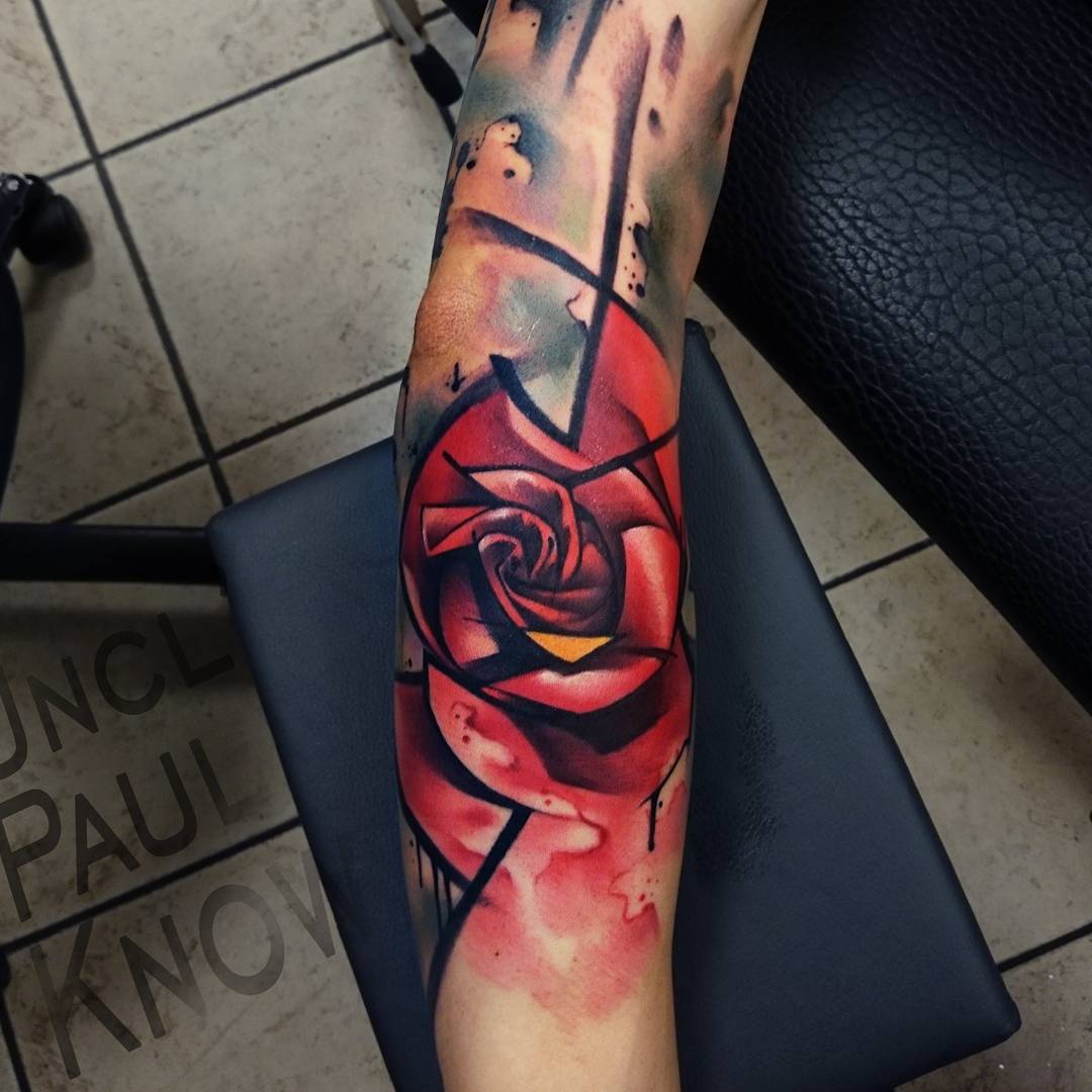 Iron Man Rose Tattoo