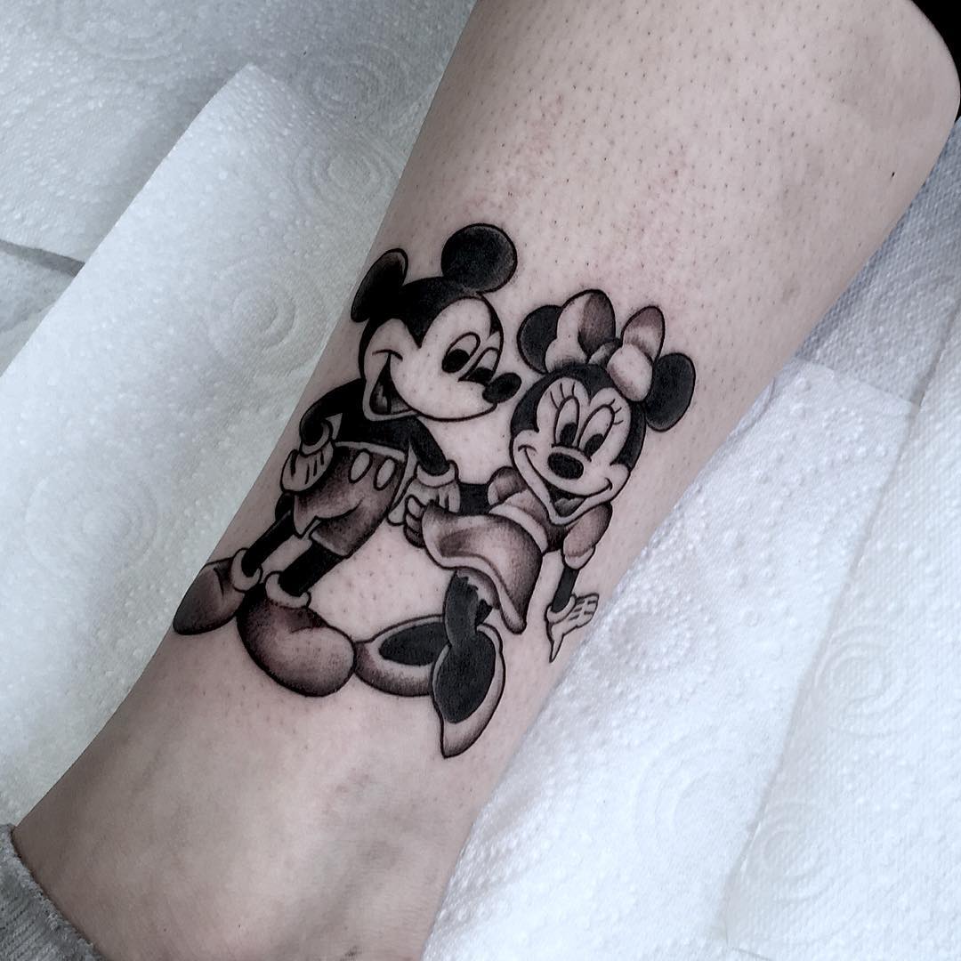 Mickey and Minnie Mouse Tattoo