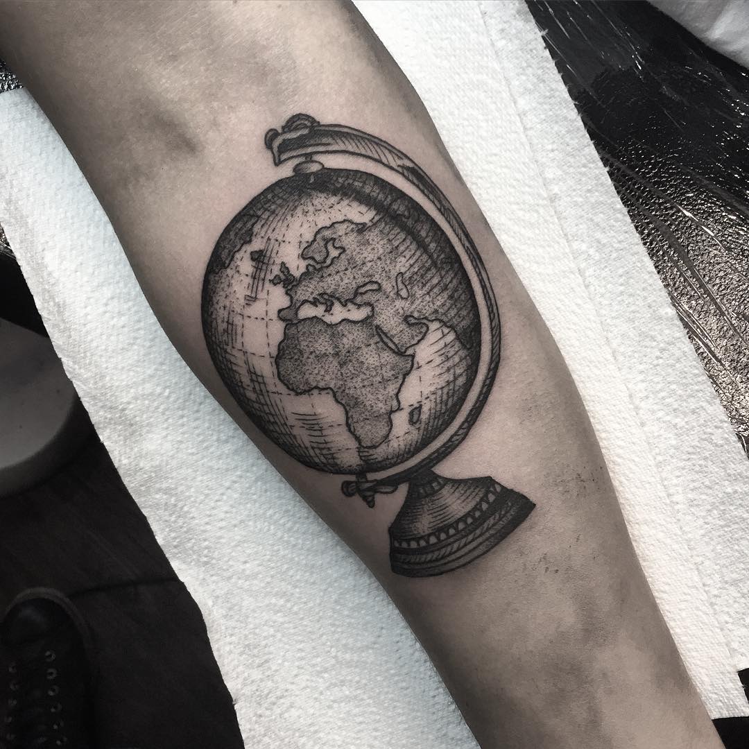 World Globe Tattoo