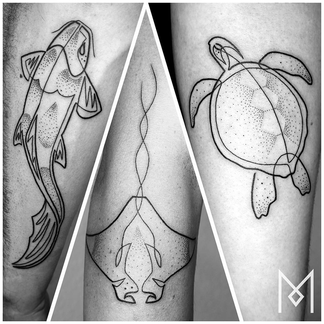 tattoos of animals living in the water