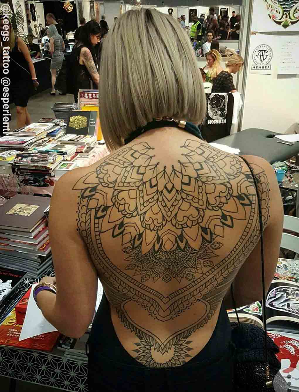 full back tattooed girl