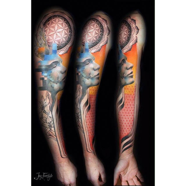 sleeve tattoo abstraction