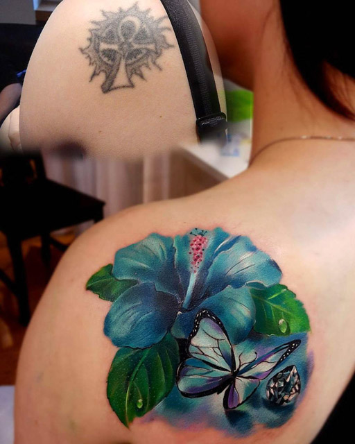 cover up tattoo flower