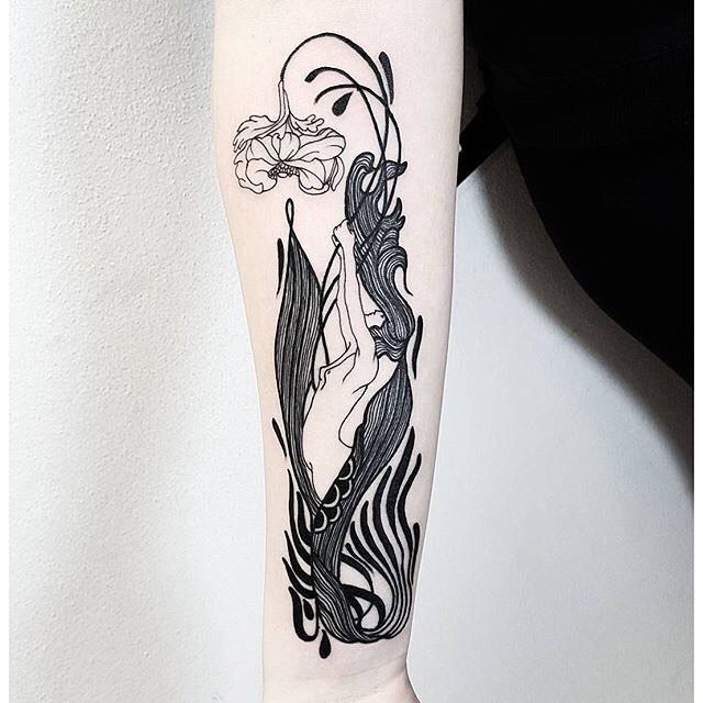 tender flower girl tattoo