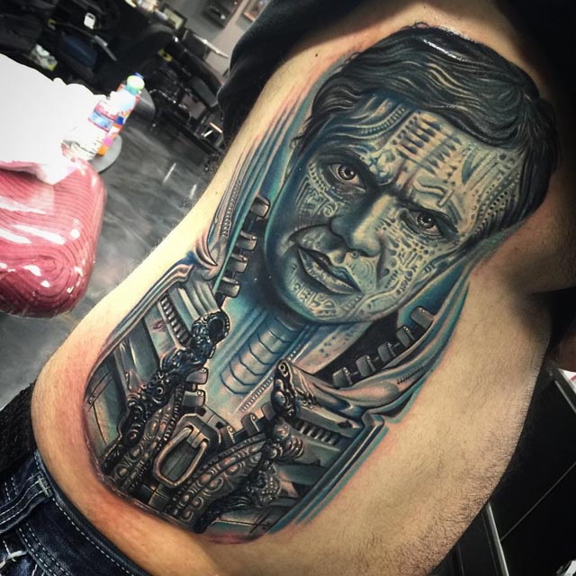 tribute tattoo of Hans Giger