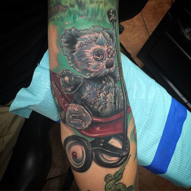 ragged teddy bear tattoo