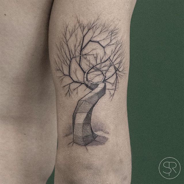 arm tattoo tree of metal