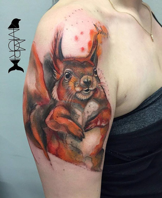 Tattoo Fat Squirrel