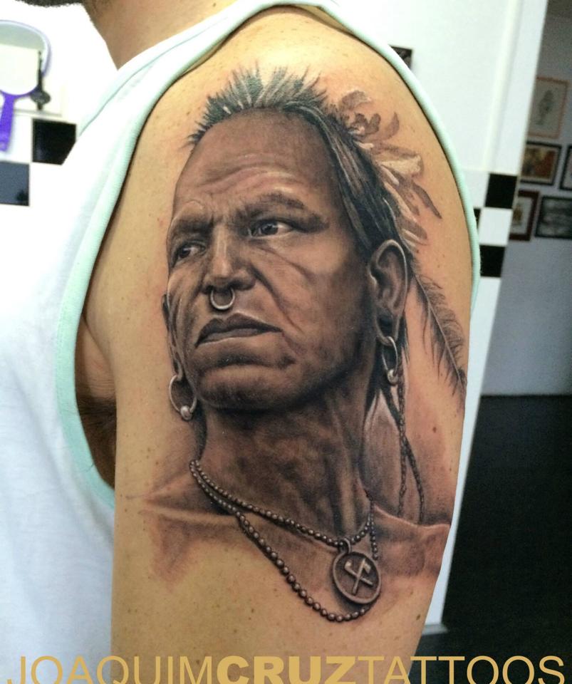 indian face tattoo