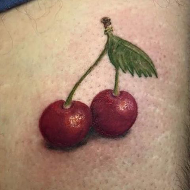 small cherry tattoo