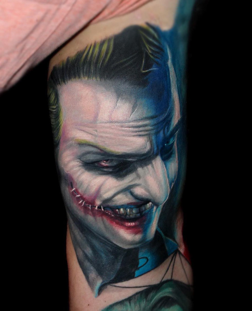 tattoo portrait of Joker