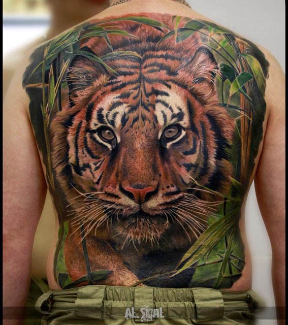 back tiger tattoo