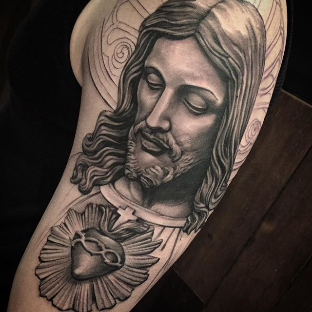Religious Chicano tattoo Jesus