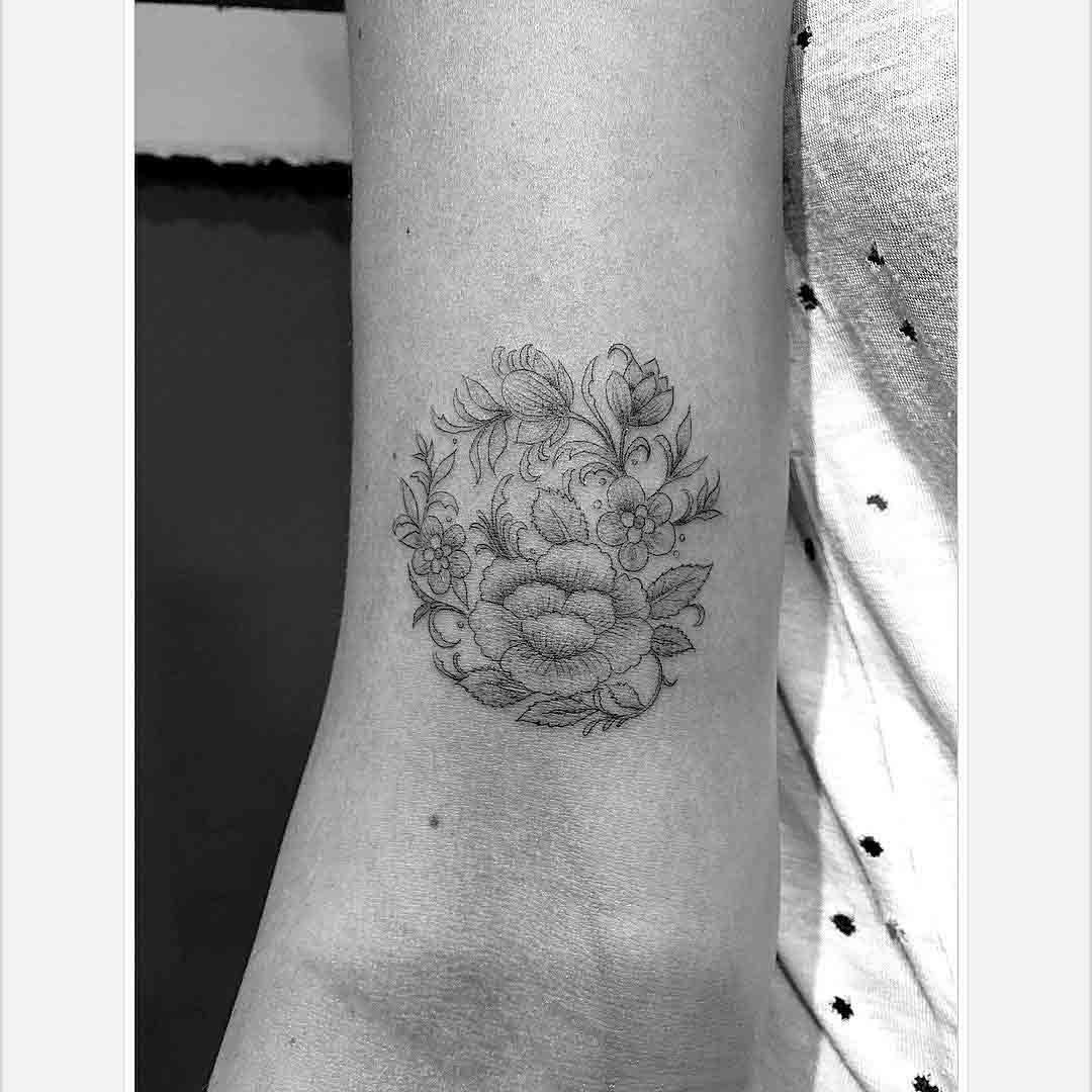 French design tattoo flowers
