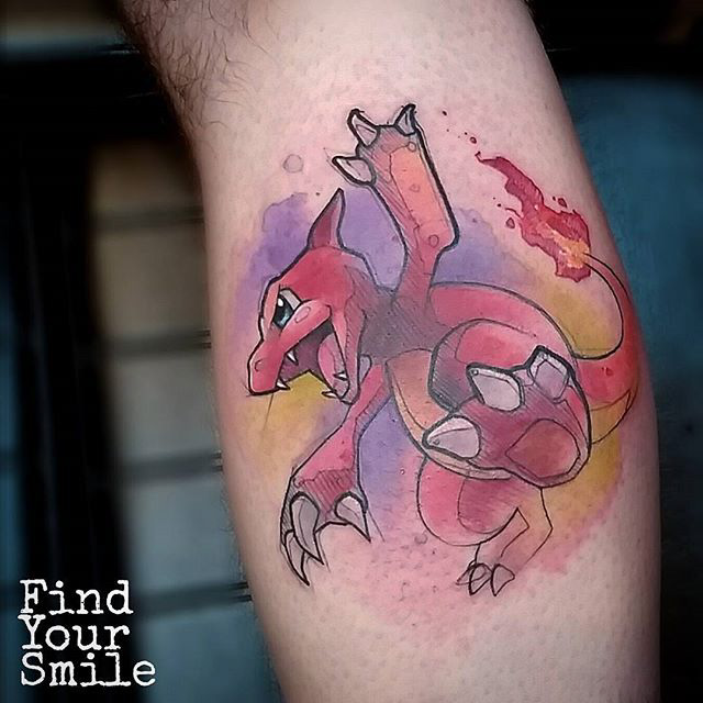 Charmelion Pokemon tattoo