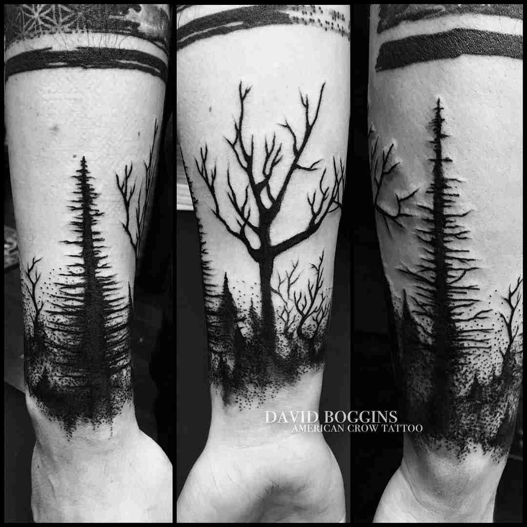dark woods tattoo wristband