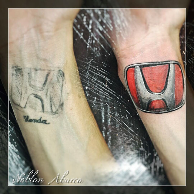 Honda Tattoo Cover Up by Noblan Abarca