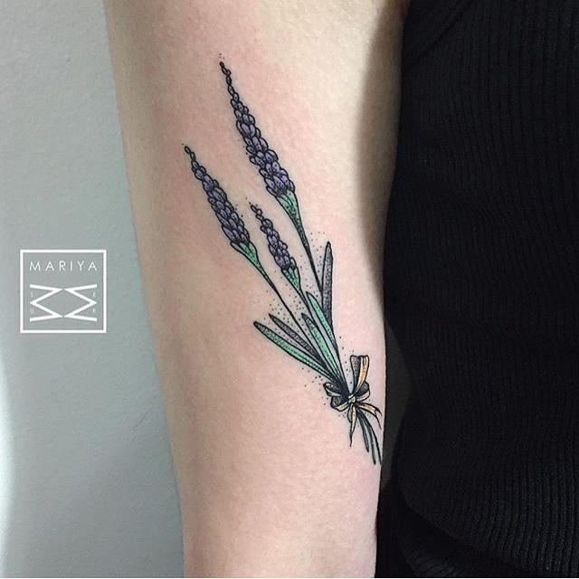 bow-tie lavender tattoo