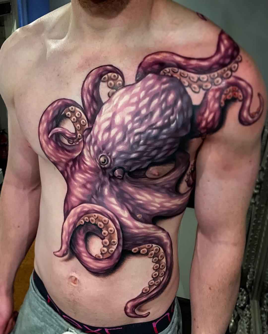 big octopus tattoo body
