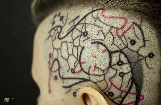 Side of Head Tattoo