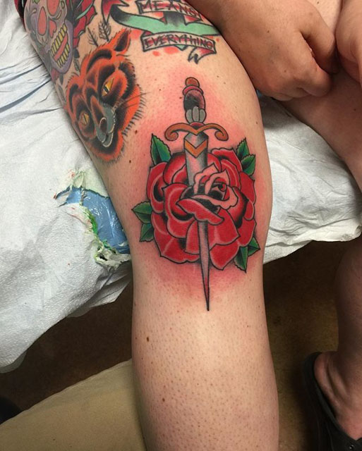 Skull Rose Tattoo by Grantt Skidmore