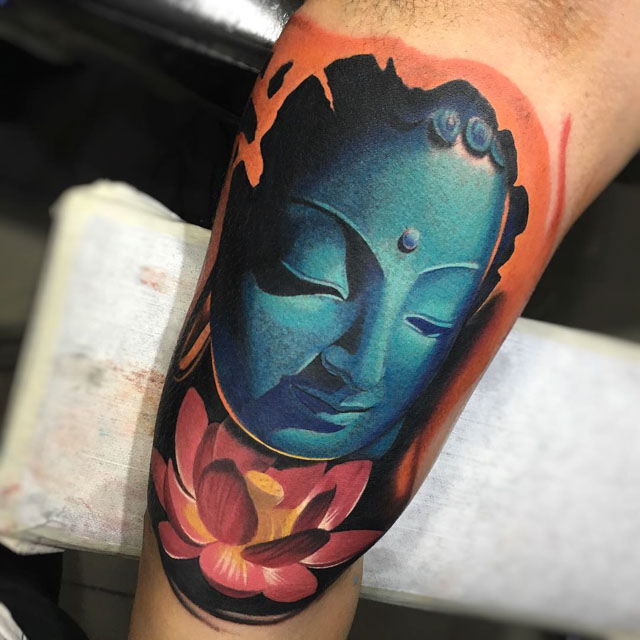 Tattoo of Buddha by tattoosbysantiago