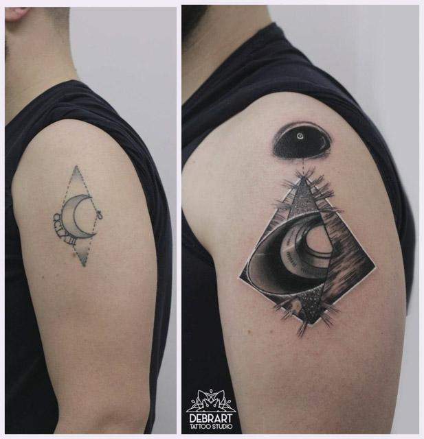 UFO Pyramid Tattoo