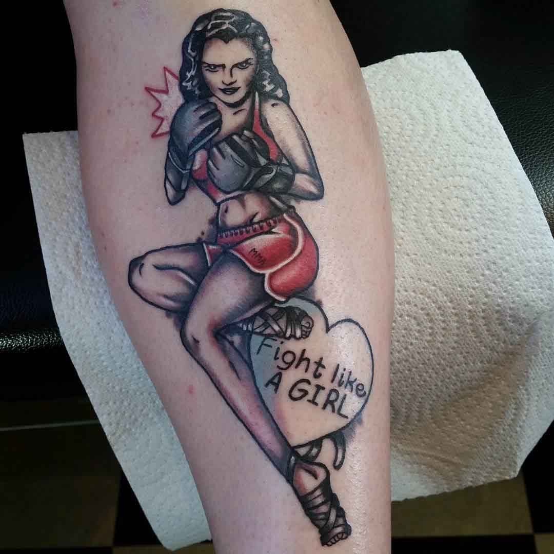 Fight Like a Girl Tattoo by ell_torres_tattoos