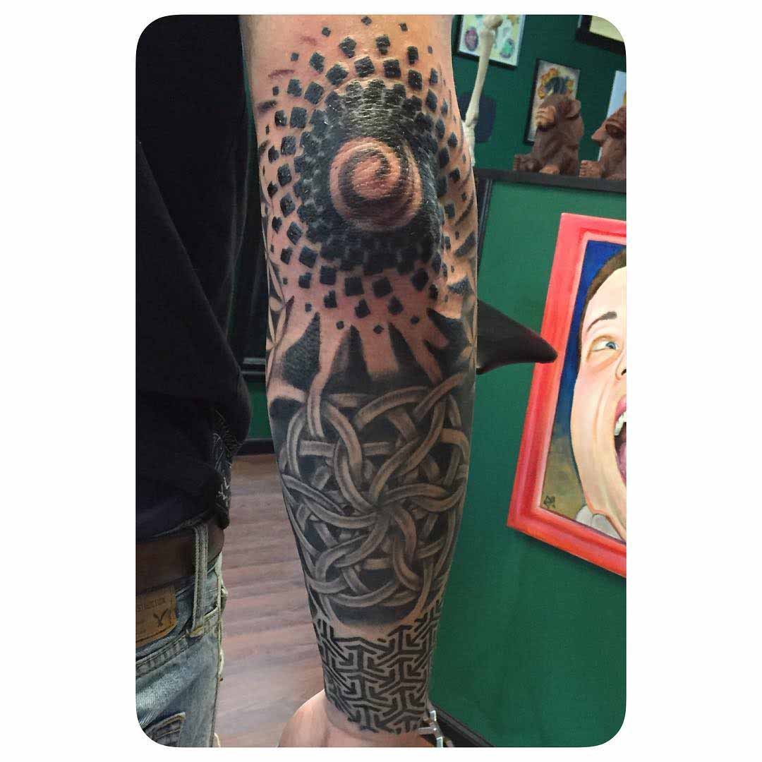 Forearm Half Sleeve Tattoo by tattoos_by_corin_