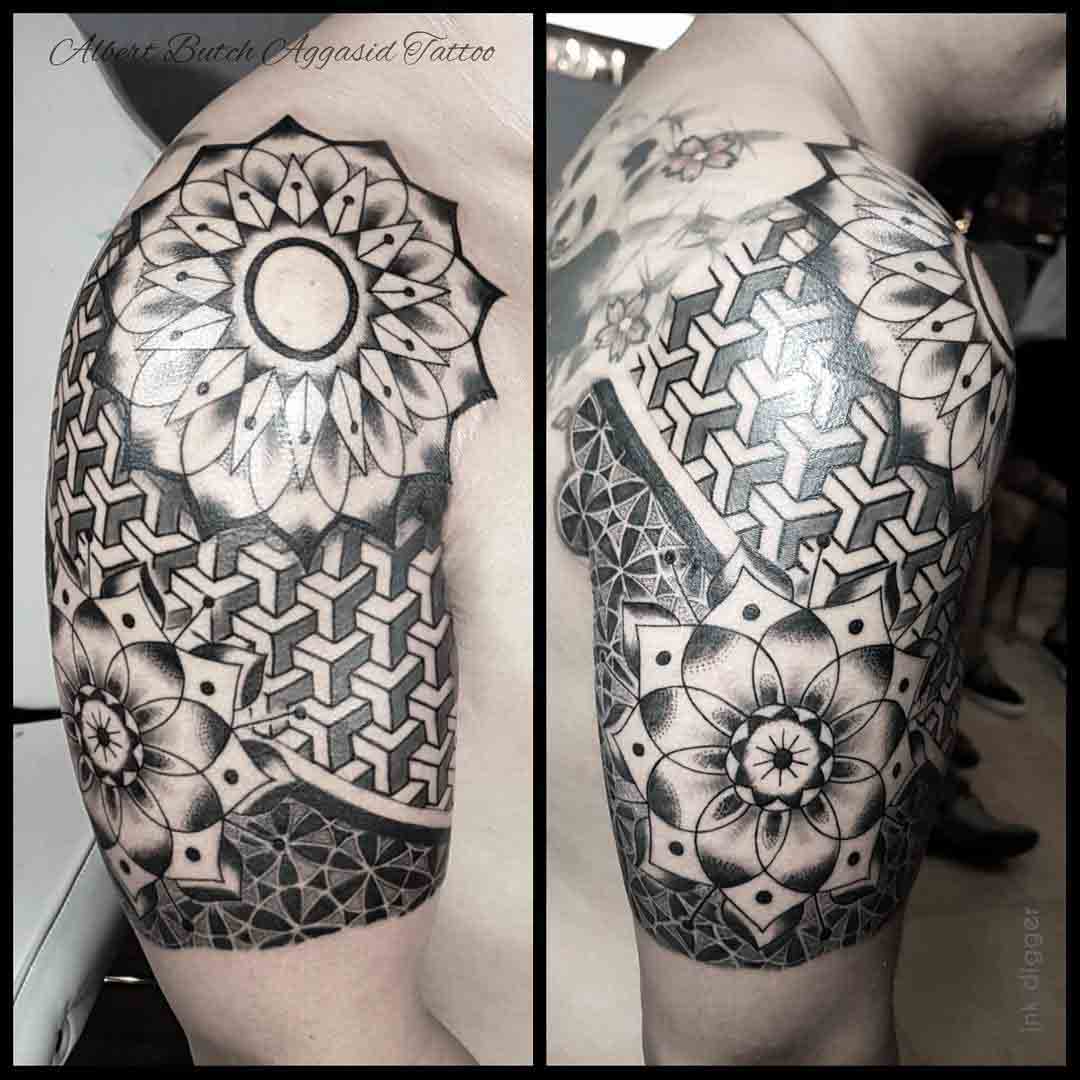 Half Sleeve Shoulder Tattoo by albertaggasid