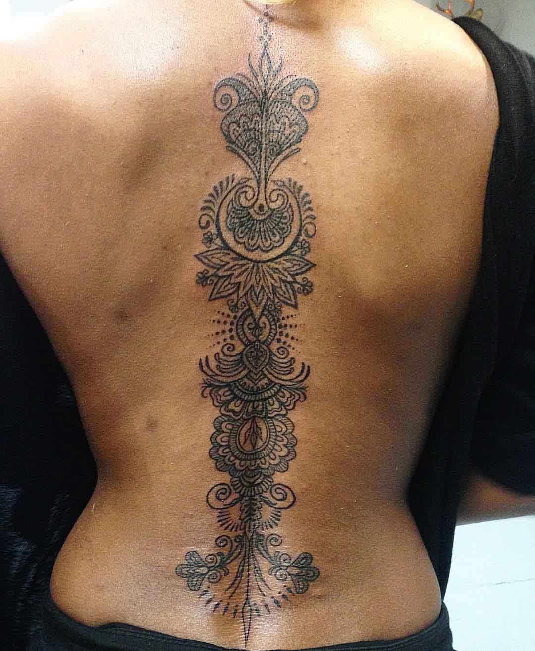 Spine Tattoo For Girls by emilynewgent