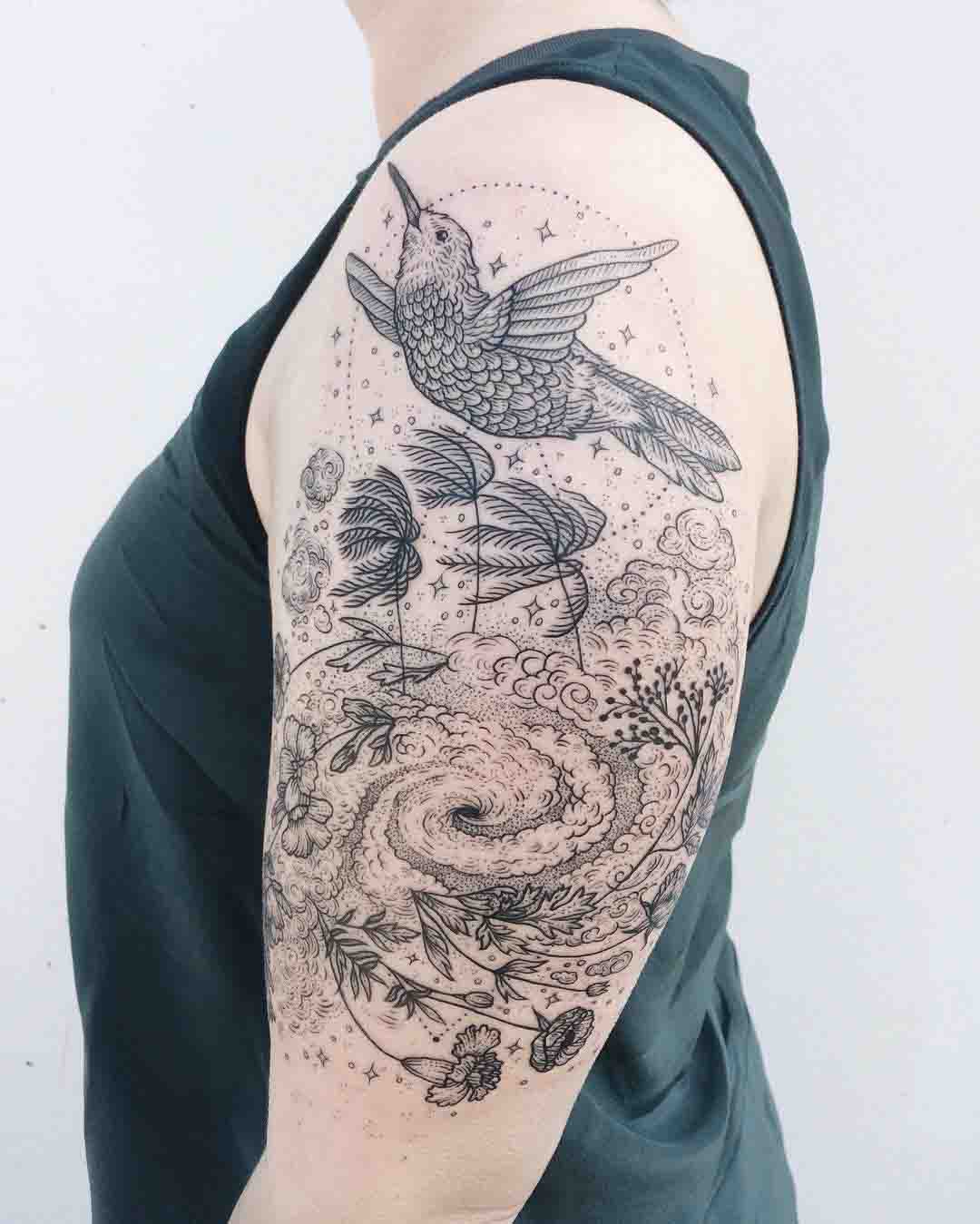 shoulder tattoo bird