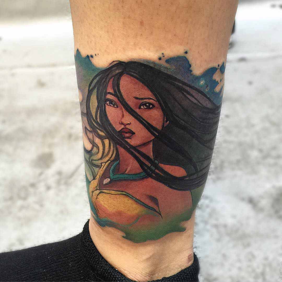 ankle tattoo Pocahontas