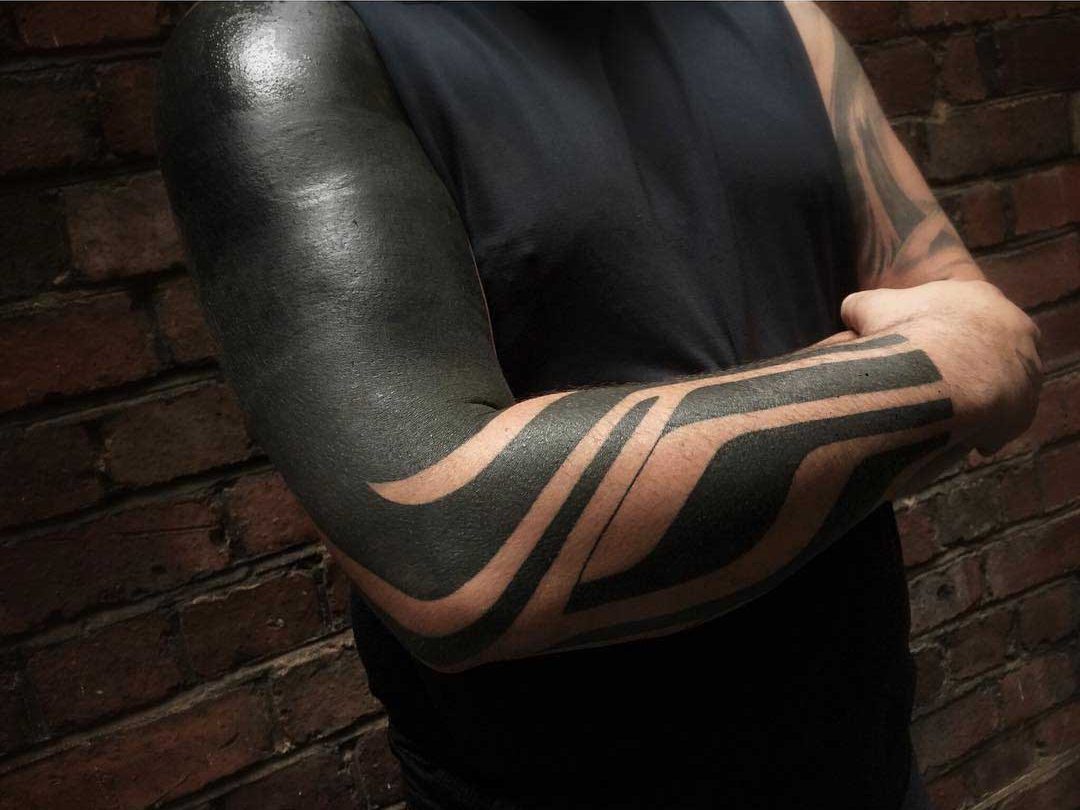 sleeve tattoo blackwork
