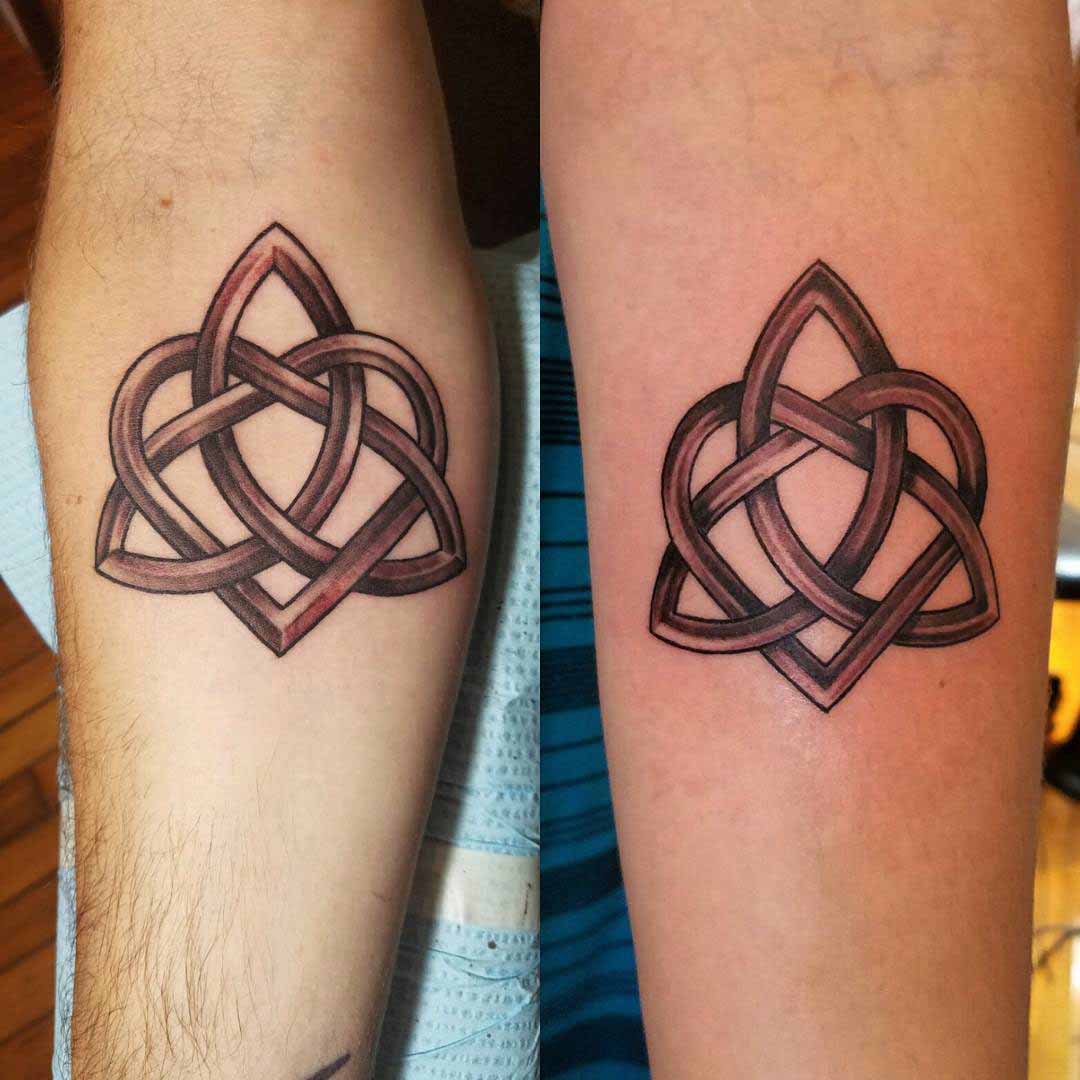 Celtic Style Couple Tattoos by Rebecca Fiduccia
