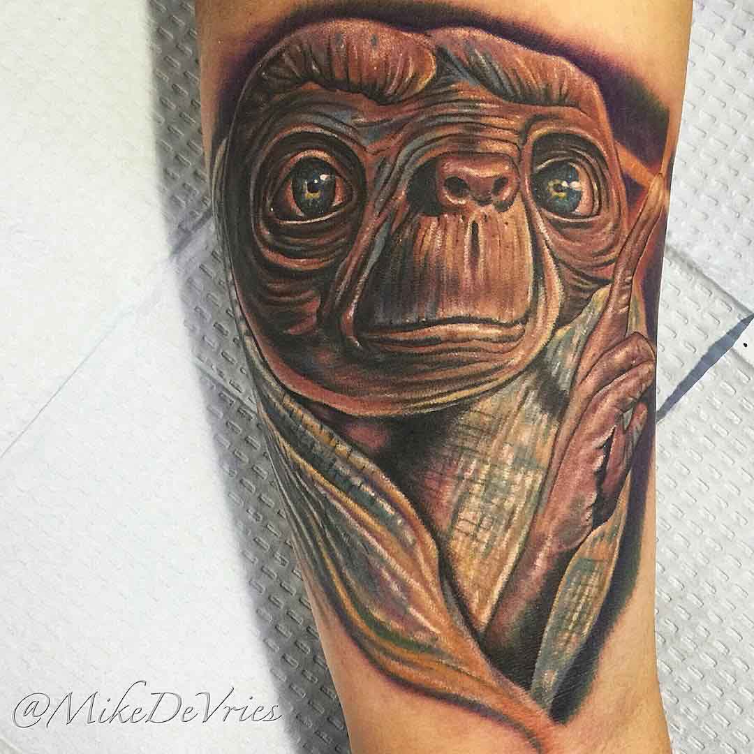 movie tattoo potrait E.T.