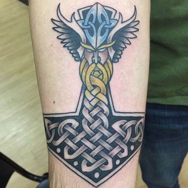 Hammer of Thor Tattoo by Matthew Burgdorf