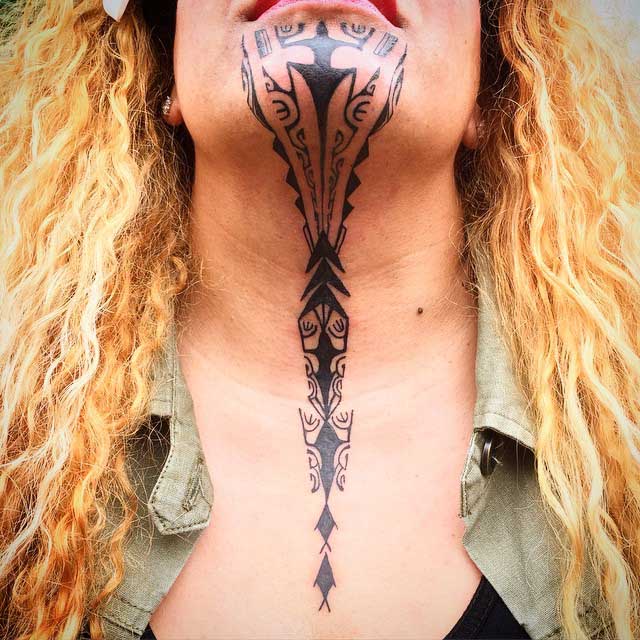Maori Chin Tattoo by marlolualemana