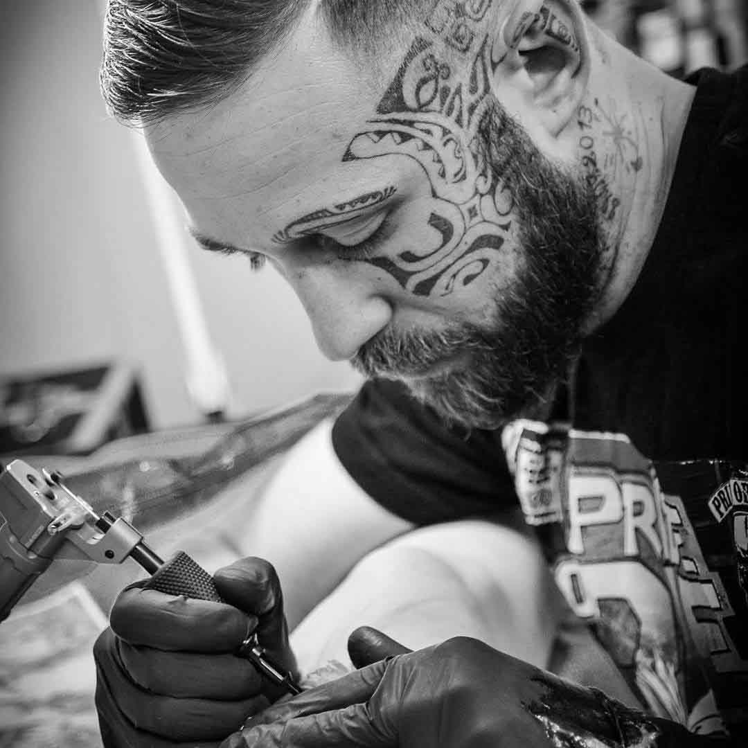 Maori Tattoo Face by Allan Anas