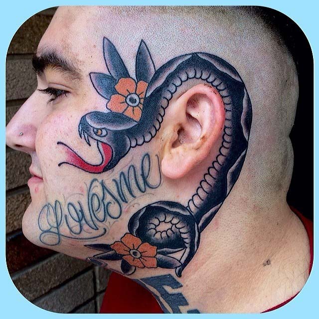Side Face Tattoo by @xdonaldx