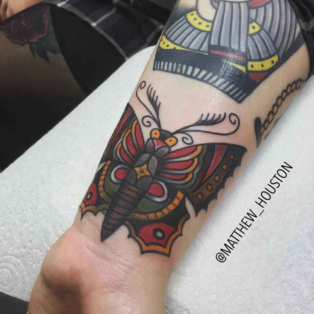 inner wrist butterfly tattoo
